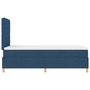 Pat Box Spring cu saltea & LED Albastru 120x190 cm Țesătură