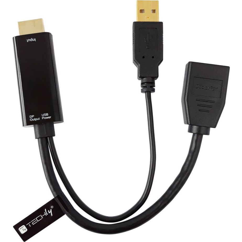 Techly ICOC HDMI-DP12A videó konverter 4096 x 2160 pixelek (ICOC HDMI-DP12A)