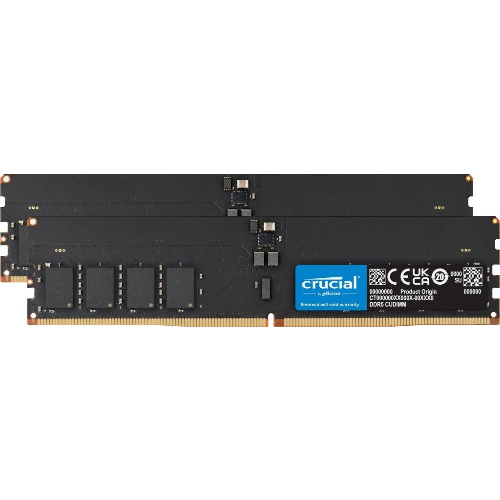 Crucial DDR5 64GB 6400MHz CL52 CUDIMM Kit (2x32GB) (CT2K32G64C52CU5)