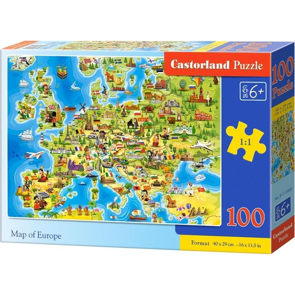 Castorland Map of Europe Puzzle 100 pz Mappe