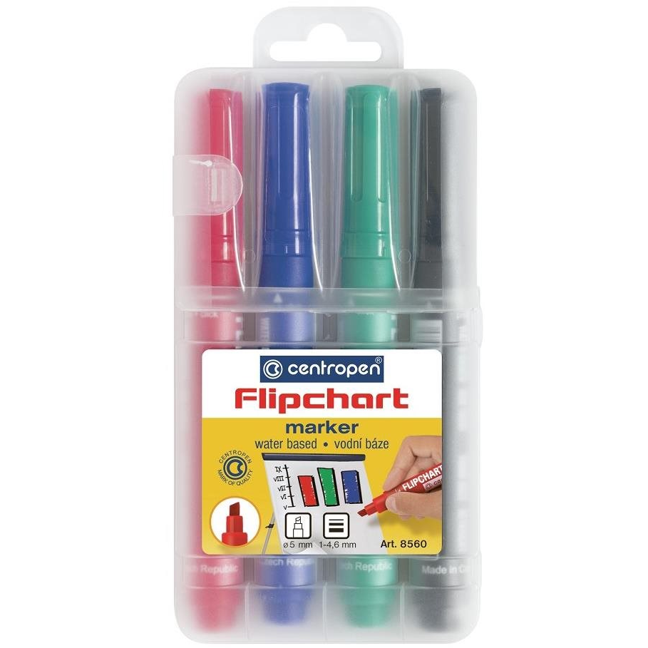 Centropen 8560/4 Flipchart marker, tokban (8595013617373)