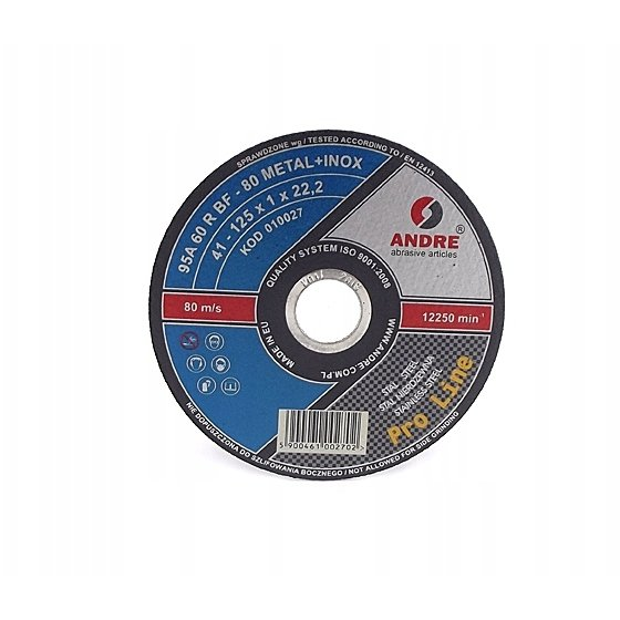 Andre TARCZA DO METALU 125 x 1,0mm METAL/INOX PRO LINE 95A60RBF