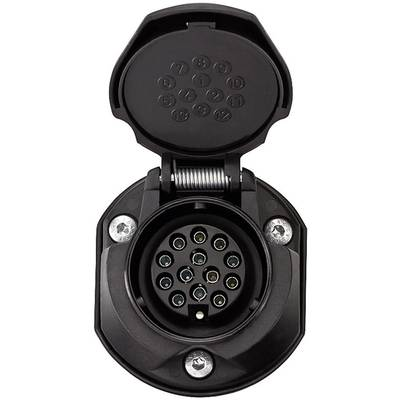 Utánfutó dugalj, 13 pólusú, ködlámpa kapcsolóval, SecoRüt 30135