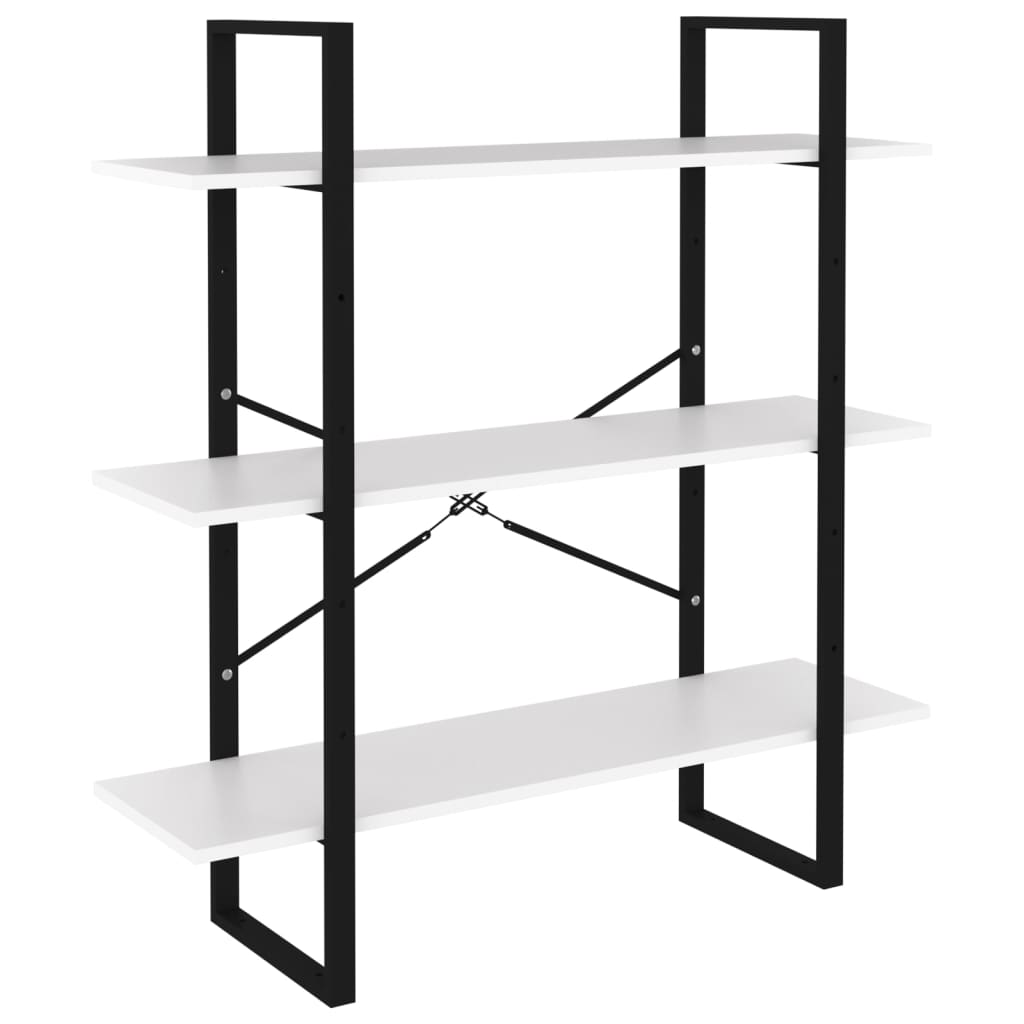 fehér forgácslap könyvszekrény 100 x 30 x 105 cm (806547)