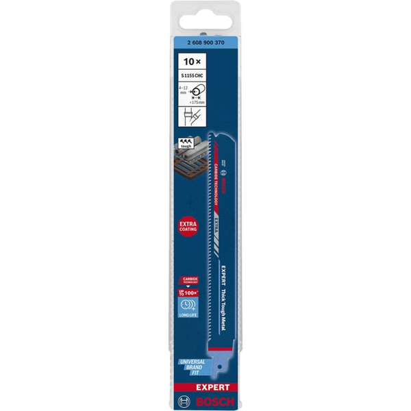 Bosch 2 608 900 370 decoupeerzaag-, figuurzaag- & reciprozaagblad Sneltrekzaagblad Carbid 10 stuk(s)