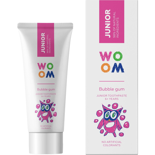 Детска паста за зъби Woom, With Bubble Gum, 50 мл