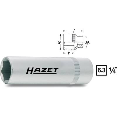 Dugókulcsfej 7 mm, 6,3 mm (1/4), Hazet 850LG-7 (850LG-7)