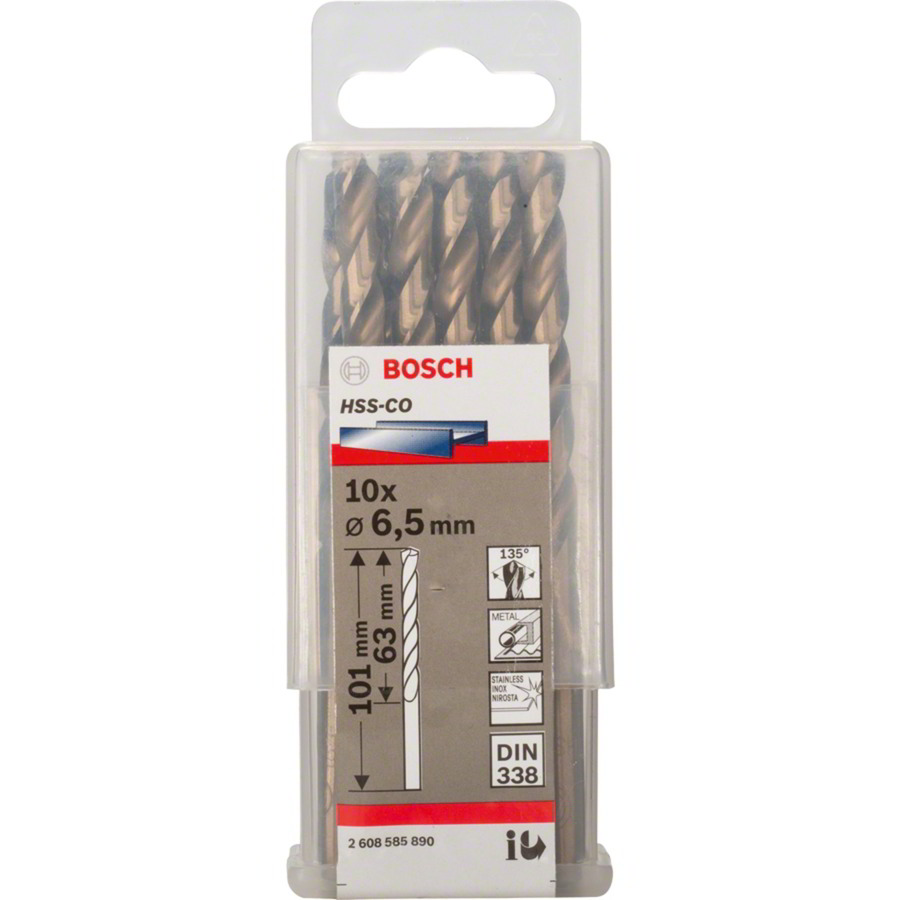 Bosch Ø 6,5 x 63/101mm Hengeres Fémfúró készlet 10db (2608585890)