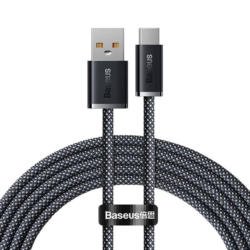 Baseus Dynamic Series USB USB-C kábel 100W 2m fekete (CALD000716) (CALD000716)