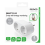 Deltaco Smart Home okos konnektor Wi-Fi 10A 2 dugalj (SH-P02)