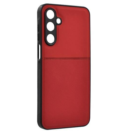 Gigapack Samsung Galaxy A16 4G (SM-A165) mágneses, bőr hatású, csíkos mintás tok piros (GP-162320) (GP-162320)