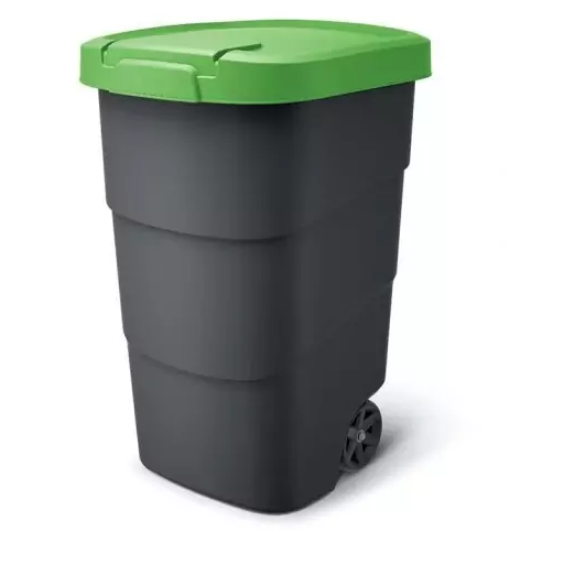  Prosperplast Wheeler 95 l szemetes kuka antracit zöld fedéllel