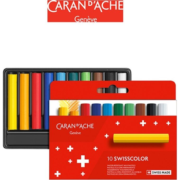  Caran d`Arche Kredki woskowe CARAN D'ACHE Swisscolor, kartonowe pudełko, 10 szt.