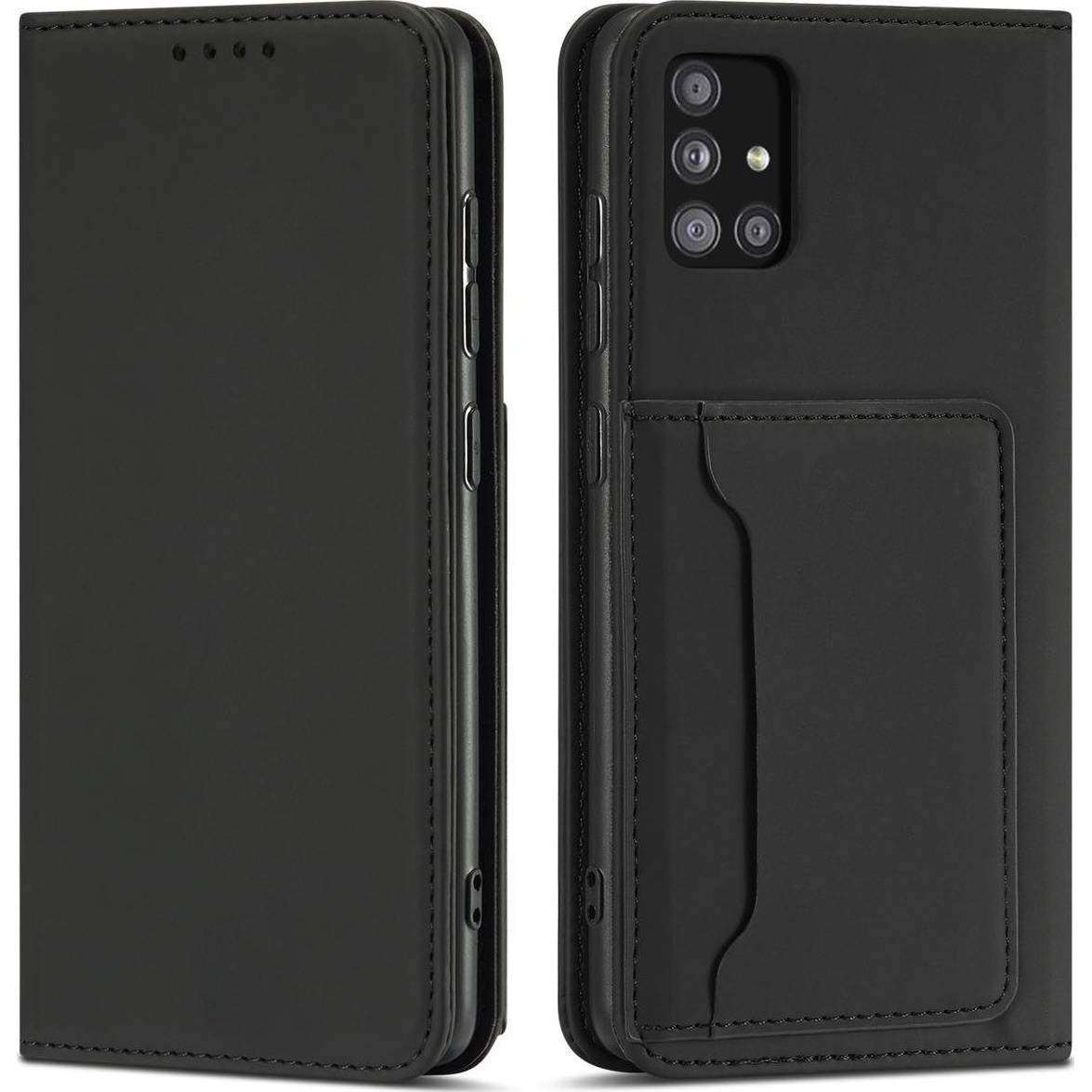 Magnet Card Case Tok Xiaomi Redmi Note 11 Pro Tok Pénztárca Kártyatartó Fekete (9145576251225)