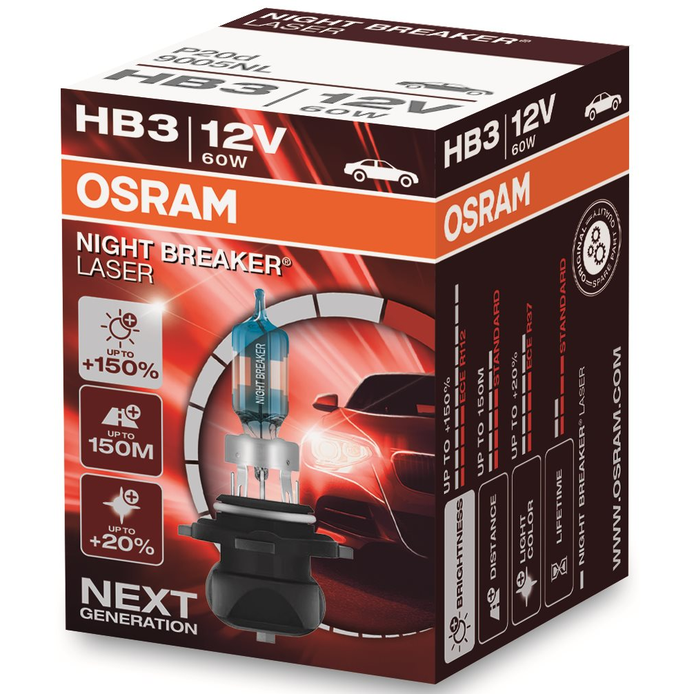 OSRAM HB3 Night Breaker Laser Next Generation +150% (9005NL)