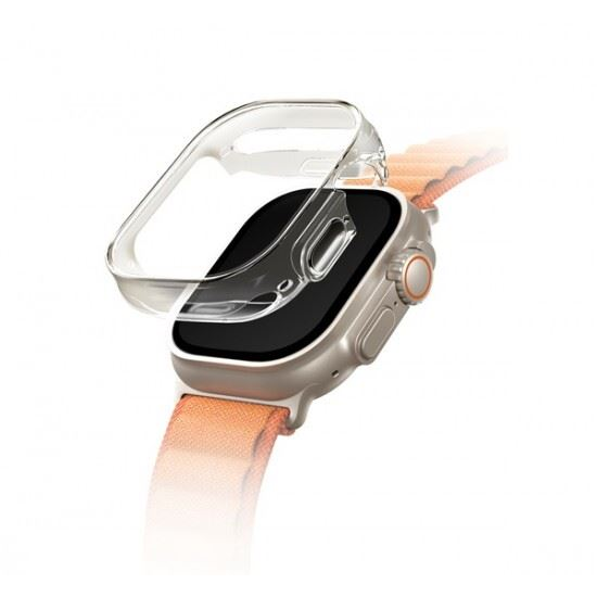 Uniq Garde Hybrid Apple Watch Ultra 49mm tok, tempered kijelző fóliával átlátszó (UNIQ-49MM-GARCLR) (UNIQ-49MM-GARCLR)