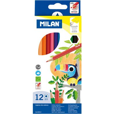 Milan 12db-os vegyes színű színes ceruza