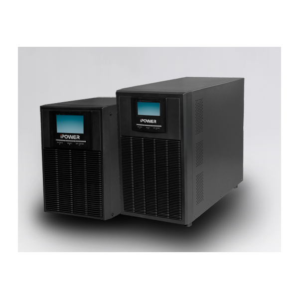 iPOWER UPS, 3000VA, 3000W, 8x IEC C13 + 1x C19 SNMP/USB/RS-232, szünetmentes tápegység, LCD kijelző, AVR, online, tower (UPS1000-I-T3KVA-6B)