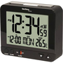 Techno Line  (WT 195) Rádiójel vezérlésű Ébresztőóra Fekete Riasztási idők 1