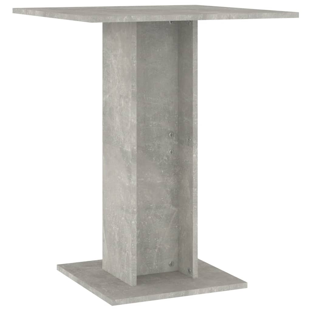 betonszürke forgácslap bisztróasztal 60 x 60 x 75 cm (802106)