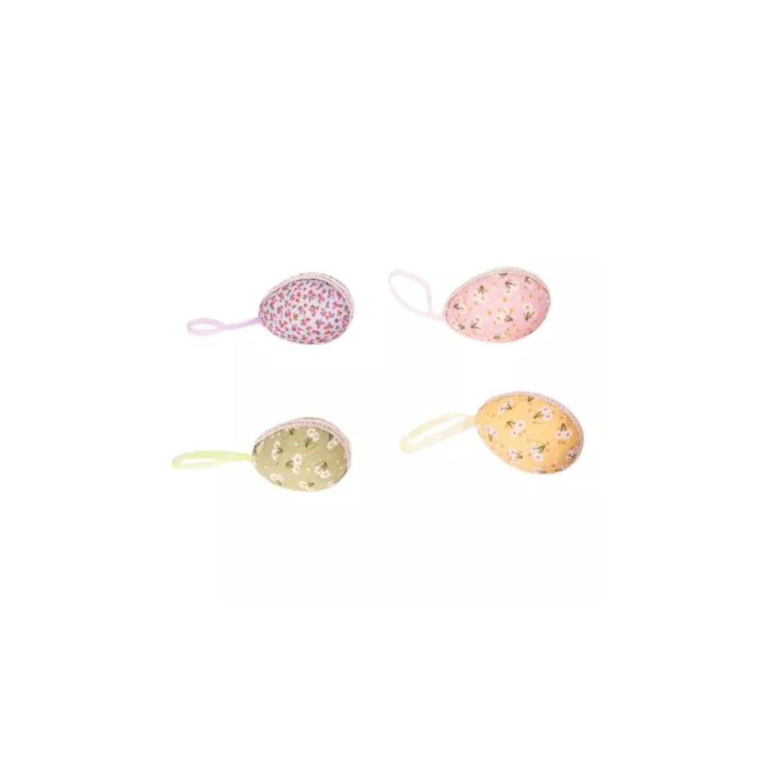 Színes textillel borított húsvéti tojás dekoráció - Többféle (068884)