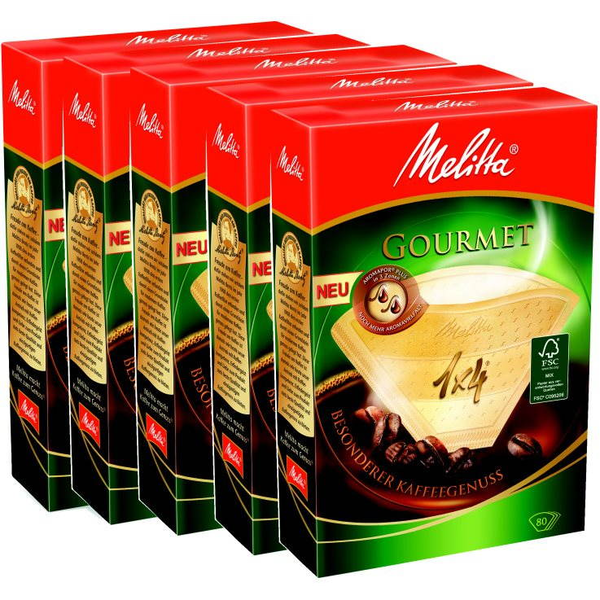 Melitta Gourmet kávéfilter 1x4/80, 3 + 2 csomag