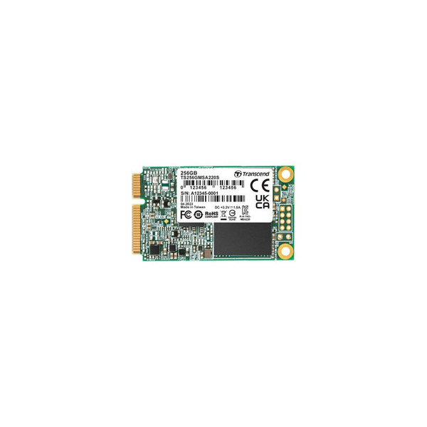 Transcend TS256GMSA220S 220S SSD, 256 GB, mSATA, SATA3, 3D TLC, upto 560/ 500 MB/s, 60K/ 83K IOPS