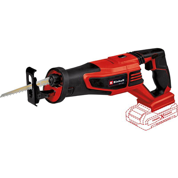 Акумулаторен трион Einhell TE-AP 18/28 Li BL - Solo, Мултифукционален, 18 V, Технология PXC, Безчетков мотор, 2500 удара/мин, Височина на хода 28 мм, Максимална дълбочина на рязане 200 мм, Без батерия/зарядно устройство