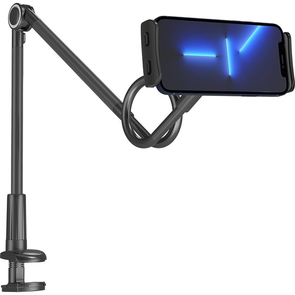Adjustable Black Desk Mount Holder for Phones and Tablets