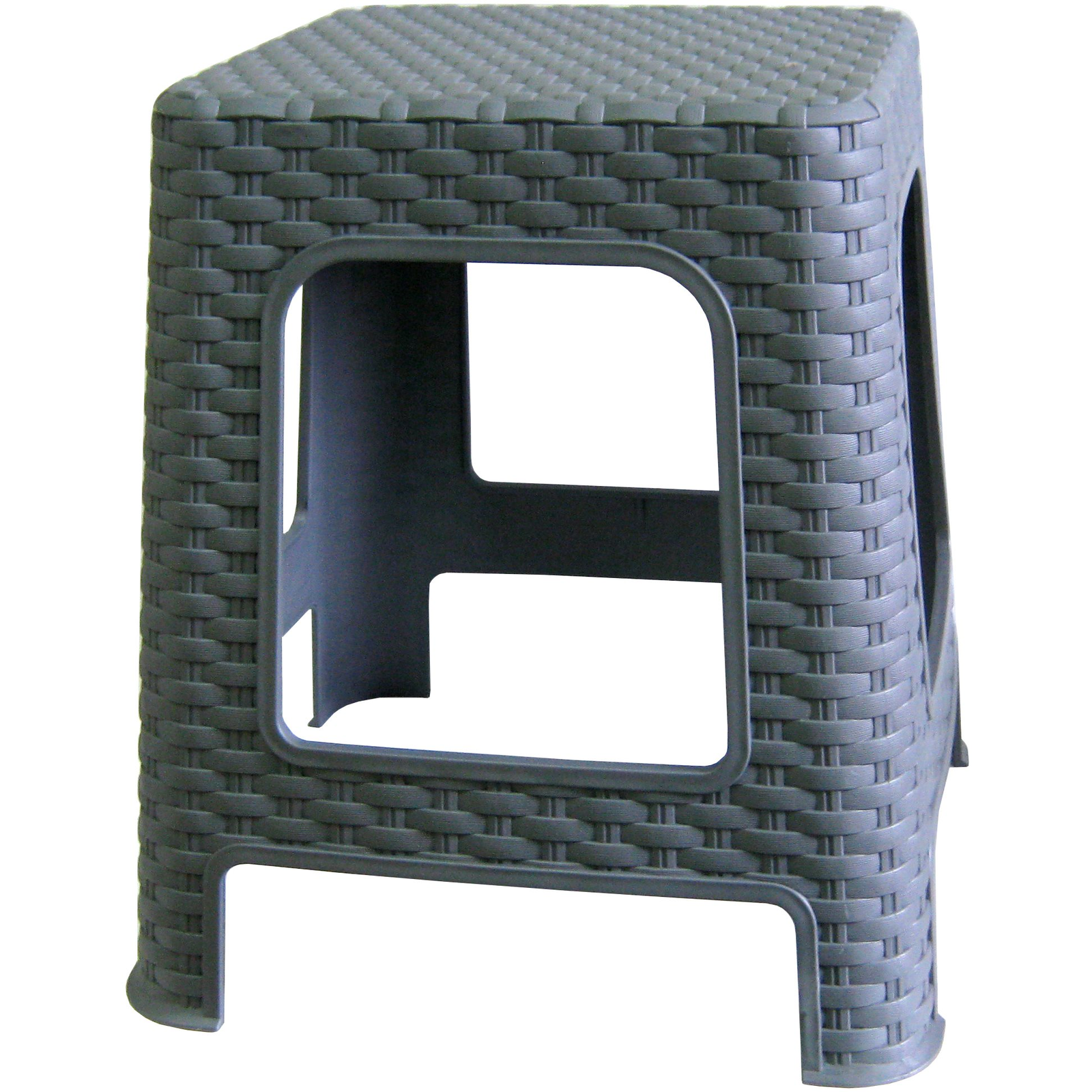 MEGAPLAST Puff I 36x33x33 cm, polyrattan, szürke (146000439)