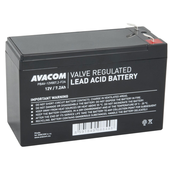 AVACOM Akkumulátor 12V 7,2Ah F2