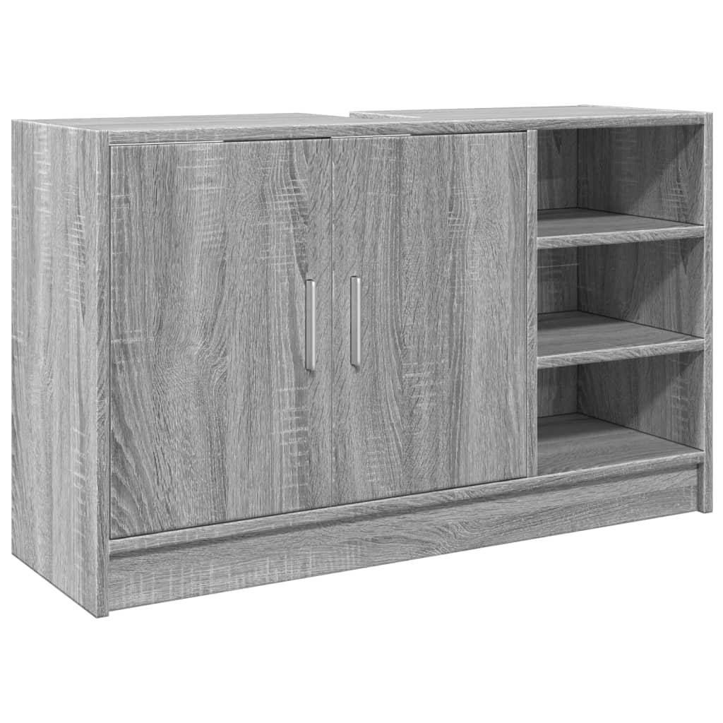 szürke sonoma színű szerelt fa mosdószekrény 90 x 29 x 55 cm (848127)
