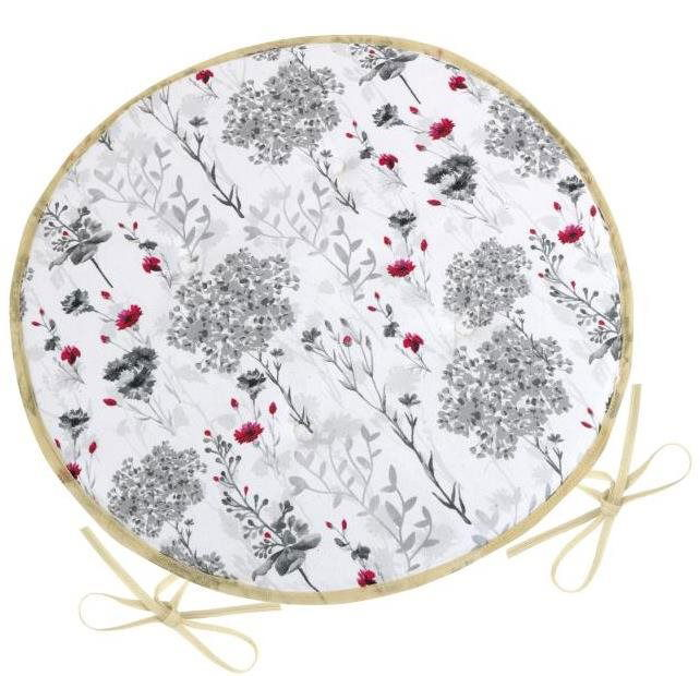 BELLATEX Seat DITA 79/405 - round, smooth, d.40cm, grey branches (9534)