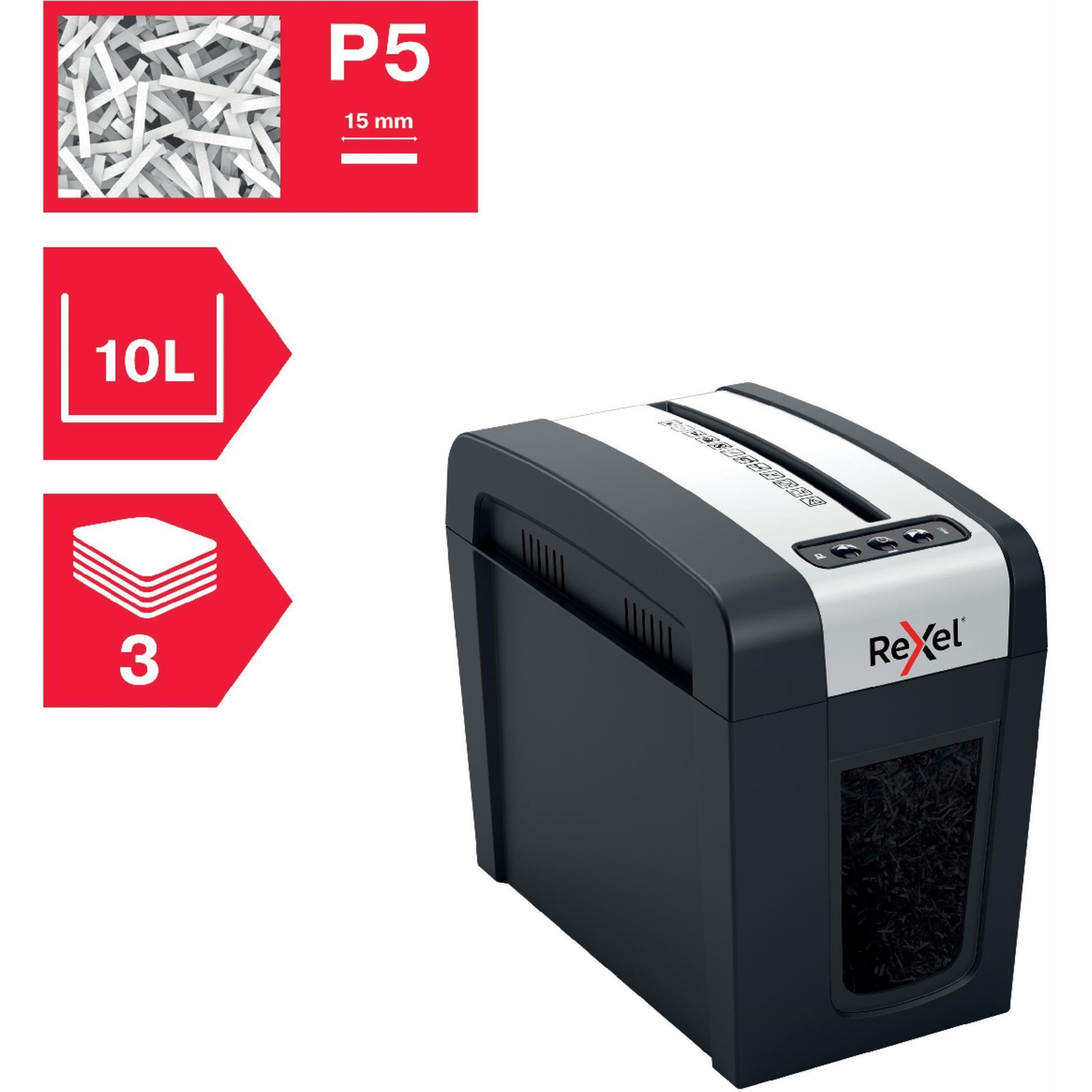 REXEL Secure MC3-SL P-5 mikrovágó iratmegsemmisítő 3 lap (2020131EU)