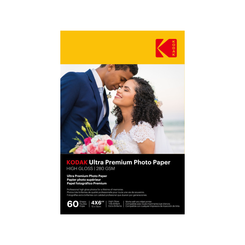 Kodak 10x15 Ultra Premium High Gloss 280g Fotópapír (60 db / csomag) (KO-9891626)