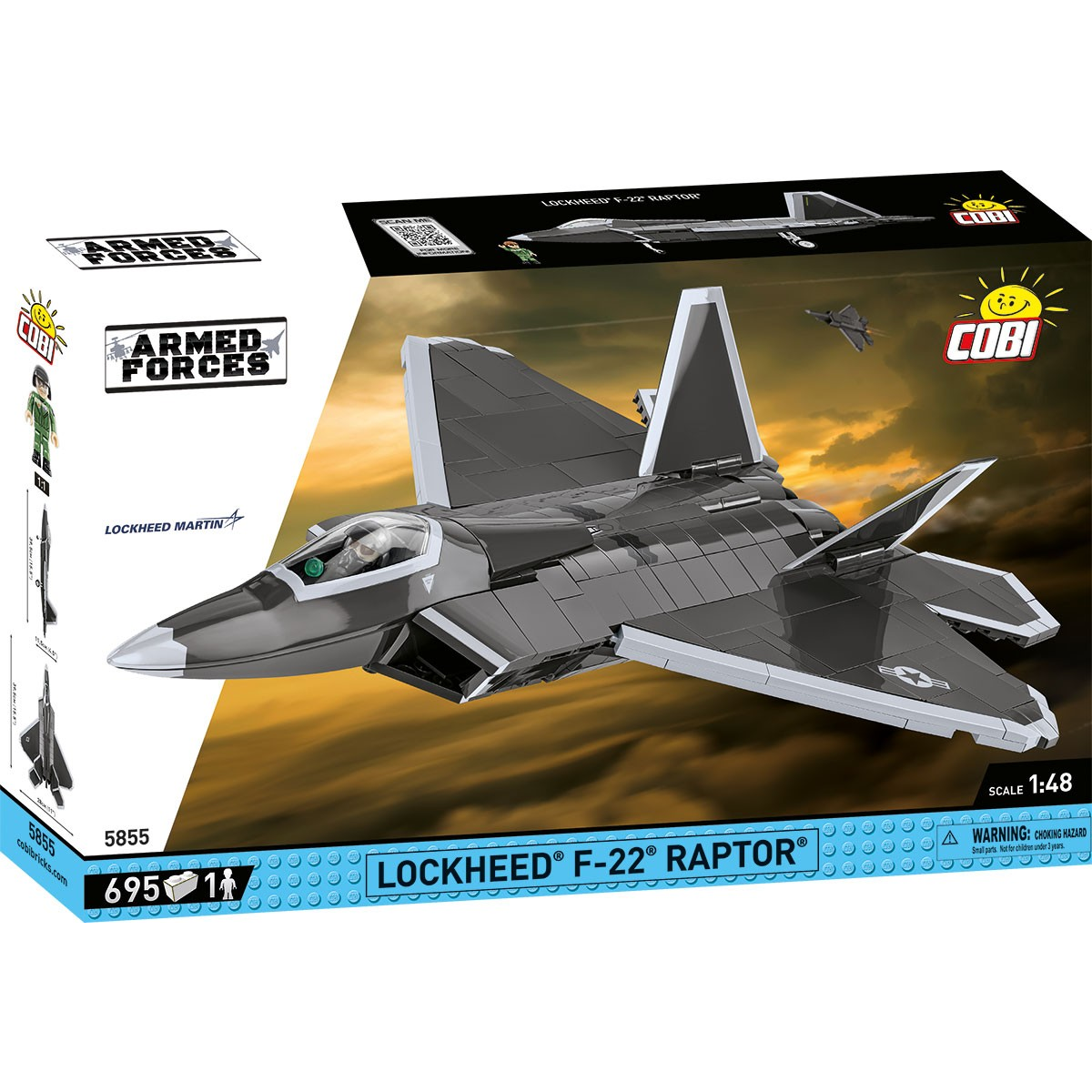 Cobi Blocks Armed Forces Lockheed F-22 Raptor 695 darabos építőkészlet (5855)