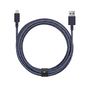 Кабел за зареждане и пренос на данни Native Union Belt XL USB / Lightning 3m Indigo