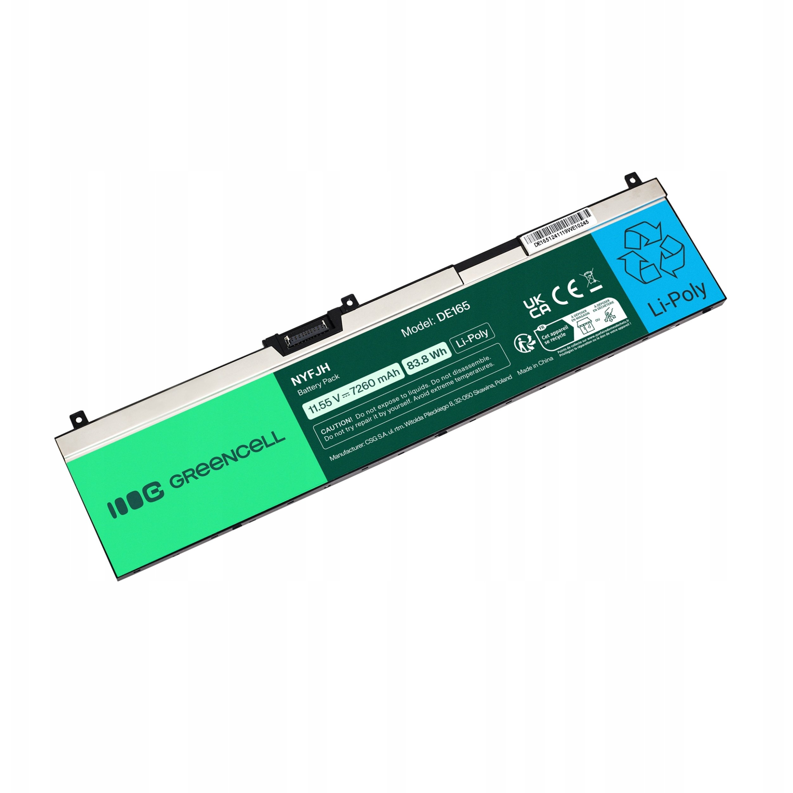Batéria pre notebooky Dell lítium-polymérová 7260 mAh Green Cell