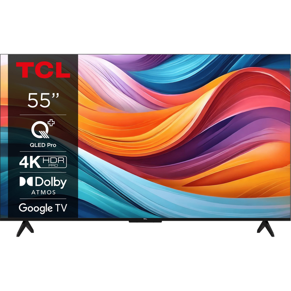 Телевизор TCL QLED 55T7B, 139 см, 4K Ultra HD, Smart Google TV, клас F
