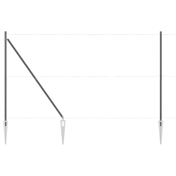 Słupki ogrodzeniowe 13 pcs Szary Ø32mm 160 cm Lumarko!