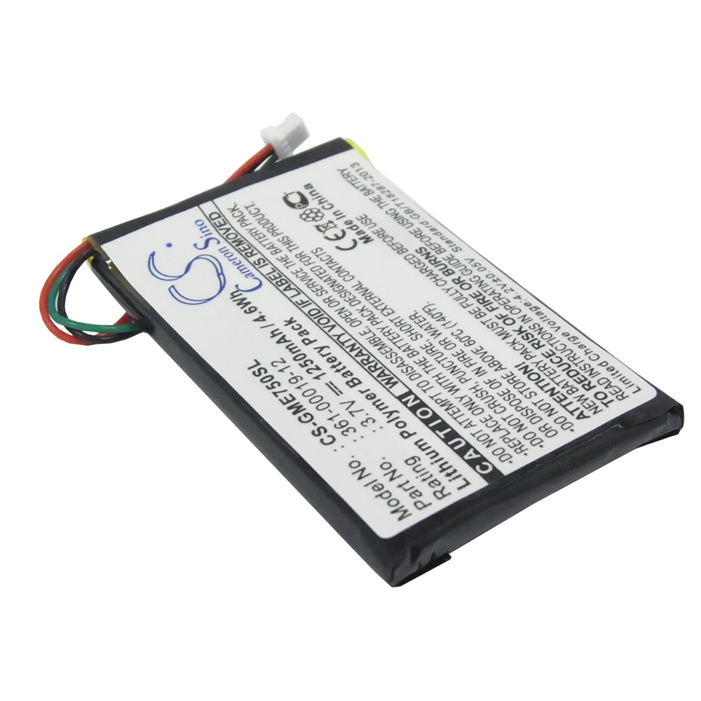 RealPower Garmin 361-00019-12 3.7V 1250mAh utángyártott akku Li-Polymer (CS-GME750SL) (CS-GME750SL)