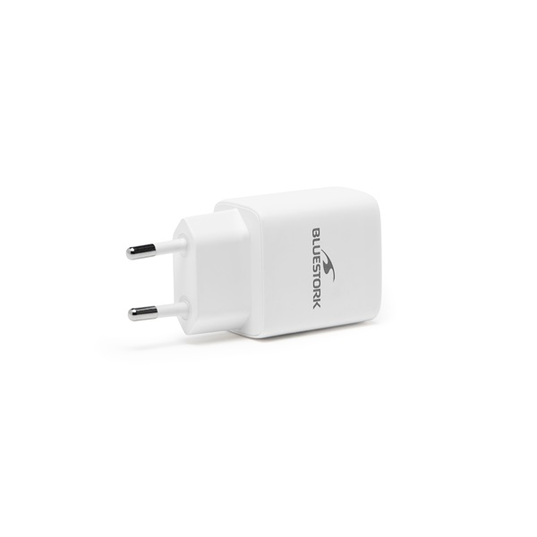 Bluestork PW-30-CA USB-C / USB-A Hálózati Gyorstöltő Adapter 30W - Fehér