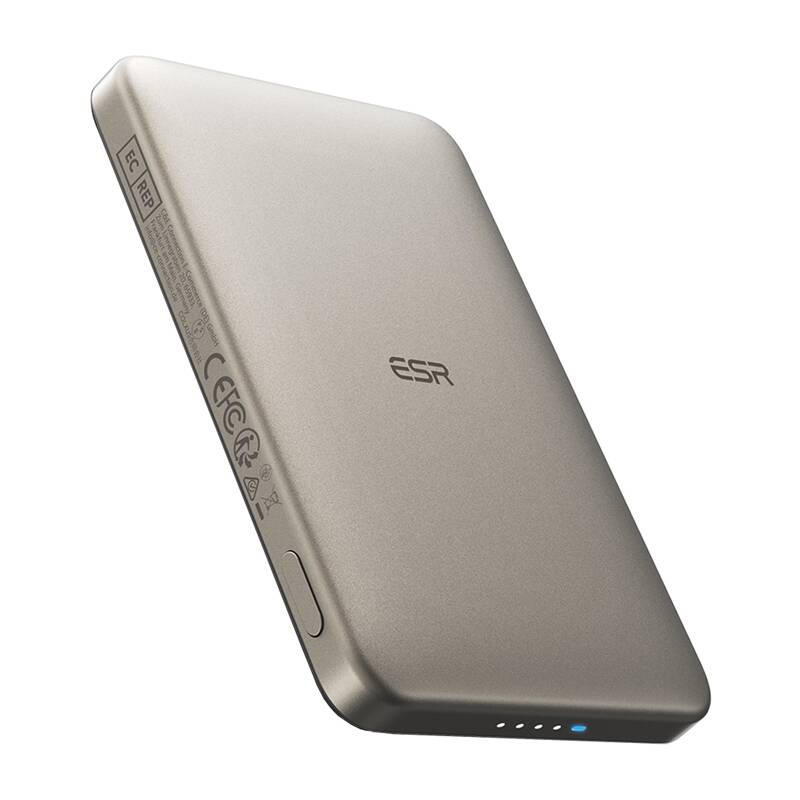 ESR 2G5210461 Qi2 MagSlim Powerbank USB-C + Wireless / 5000mAh 15W - Titán (2G5210461)