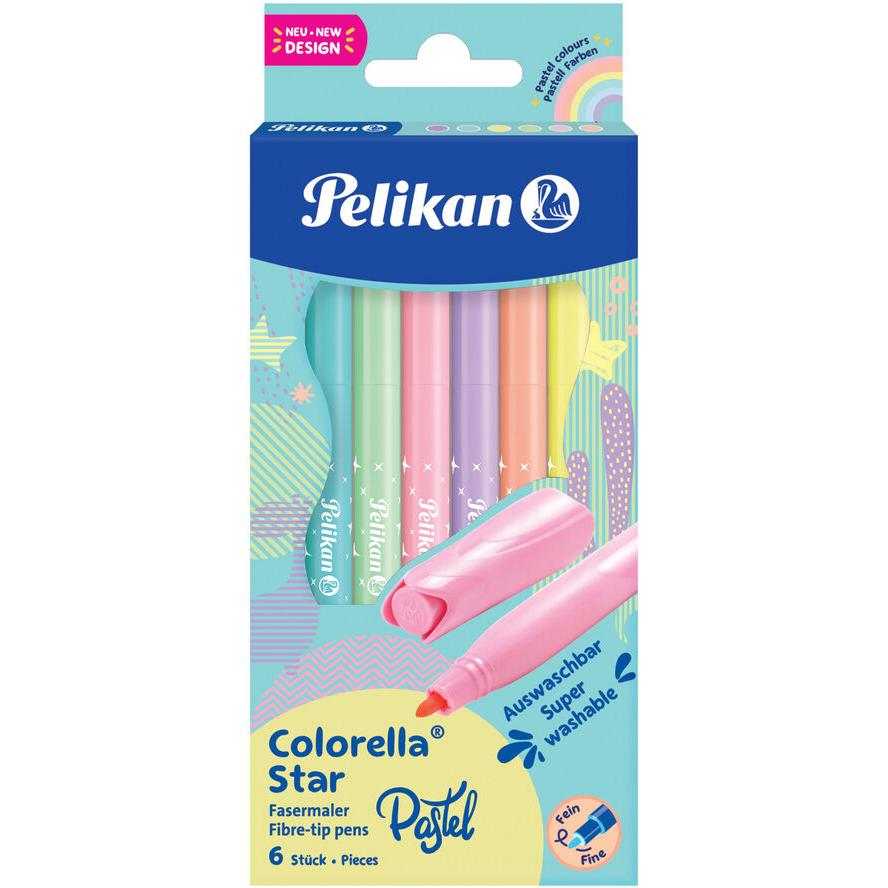 Pelikan Faserm. Colorella Star C302 PASTELL 6 ST Faltschachtel (822282) (822282)