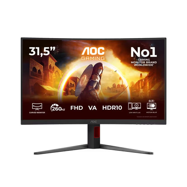 AOC G4 C32G4Z computerskærm 80 cm (31.5") 1920 x 1080 pixel Sort, Rød