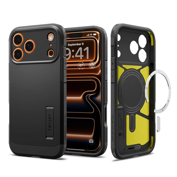 SPIGEN TOUGH ARMOR "T" MAG MAGSAFE iPhone 17 Pro készülékhez tok fekete