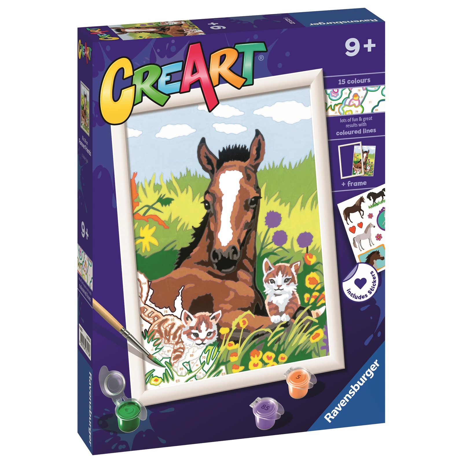 Ravensburger 235728 CreArt ló és cicák (4005556235728)