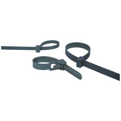 Helukabel 97633-100 W 120x7,6 Kábelkötöző 120 mm 7.6 mm Fekete Nyitható 100 db (97633-100)