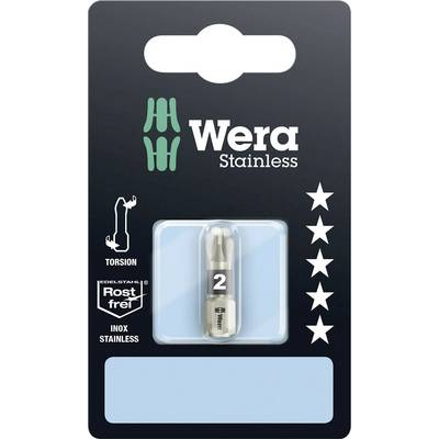 Wera 3855/1 TS kereszthornyú PZ bit, PZ 2 X 25 05073614001 Pozidriv Hossz:25 mm