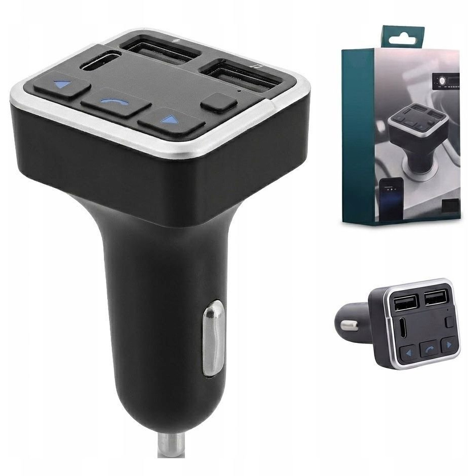 FM vysielač T'nB Bluetooth nabíjačka 2xUSB handsfree do auta